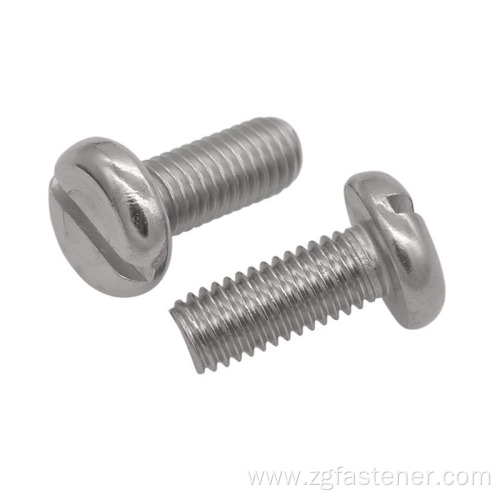 stainless steel slotted pan head screws